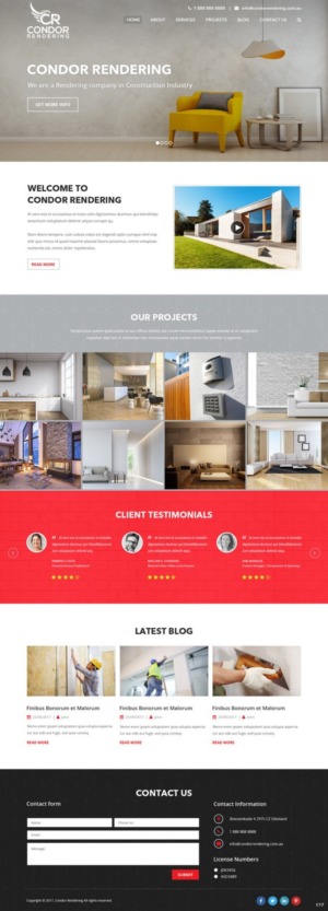 Web Design by pb for Condor Rendering | Design: #17272067