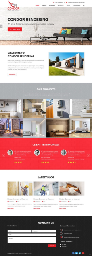 Web Design by pb for Condor Rendering | Design: #17272068