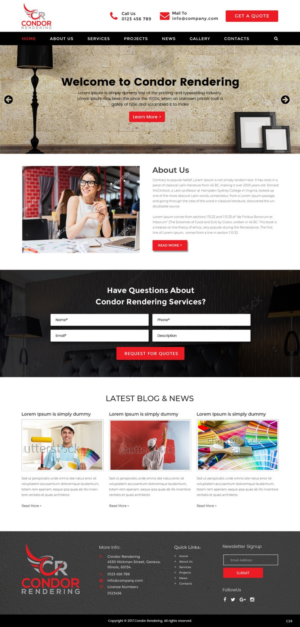 Web Design by pb for Condor Rendering | Design: #17272070