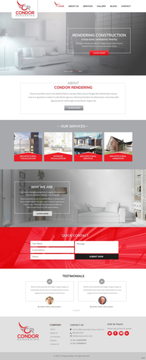 Web Design by pb for Condor Rendering | Design: #17272072
