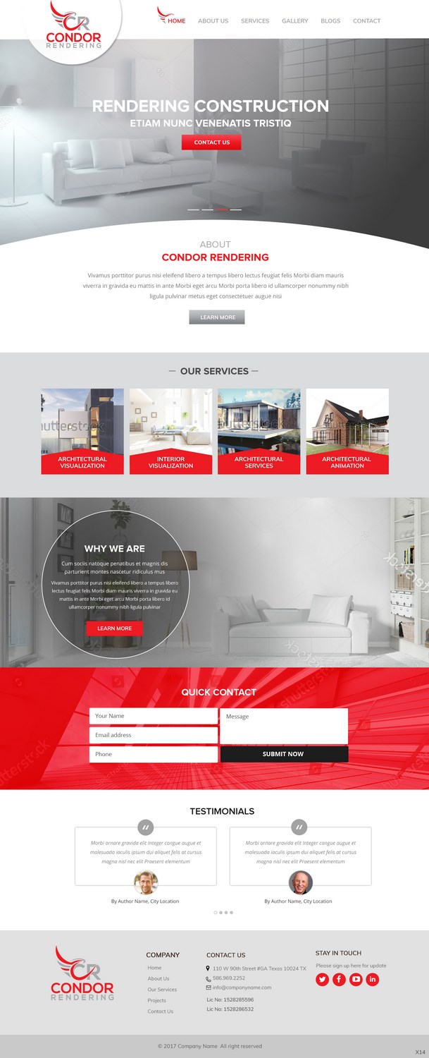 Web Design by pb for Condor Rendering | Design #17272073