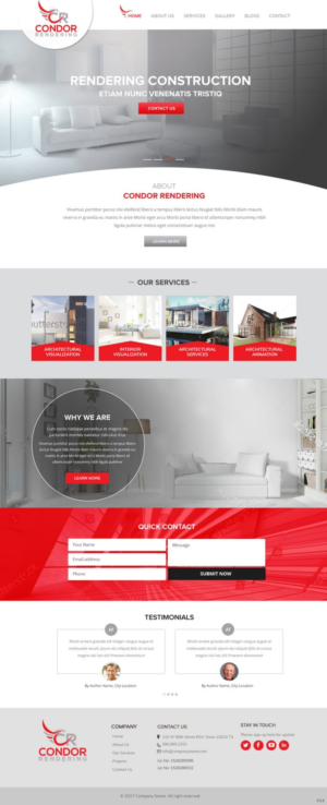 Web Design by pb for Condor Rendering | Design: #17272073