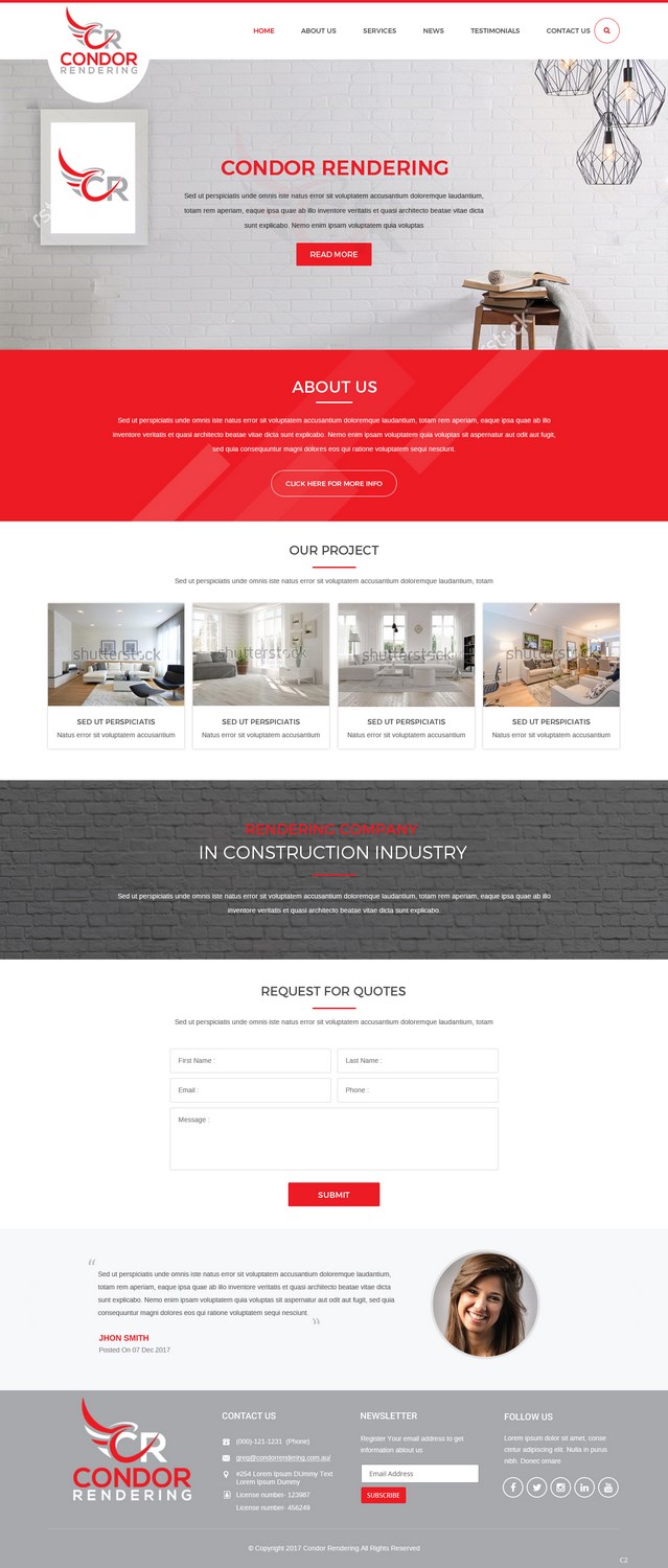 Web Design by pb for Condor Rendering | Design #17282272