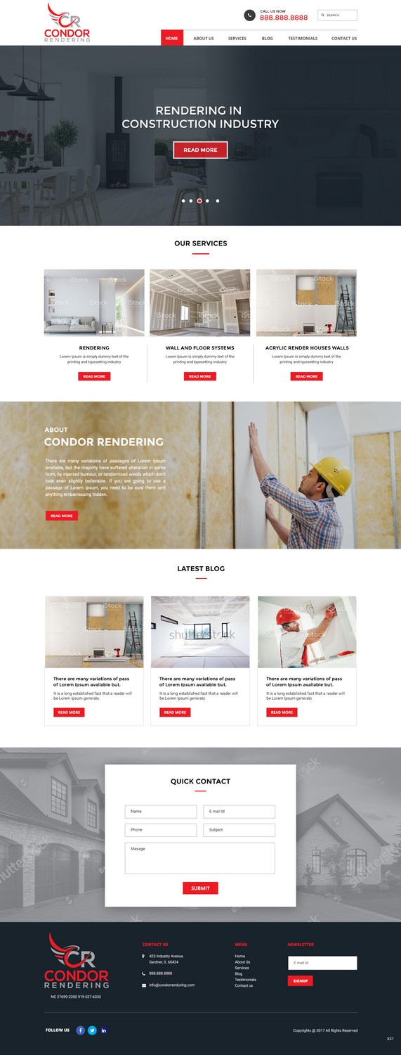 Web Design by pb for Condor Rendering | Design #17282275