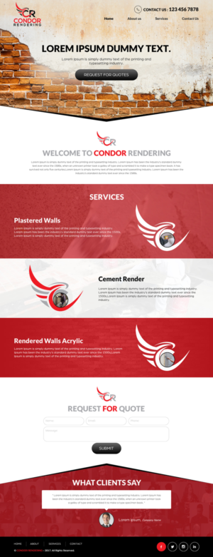 Web Design by rightway for Condor Rendering | Design: #17274195