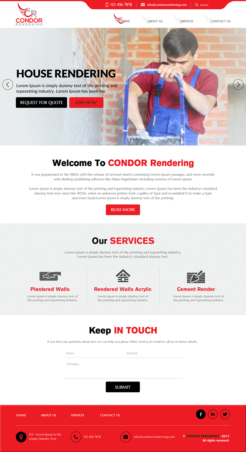 Web Design by rightway for Condor Rendering | Design #17274207