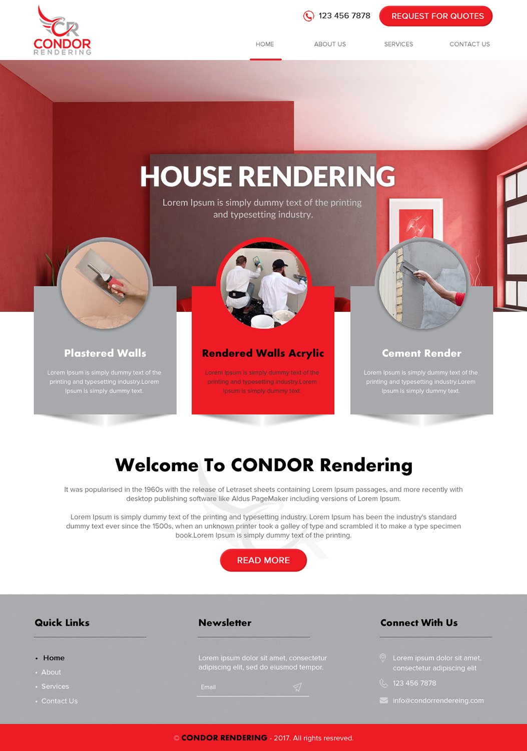 Web Design by rightway for Condor Rendering | Design #17274209