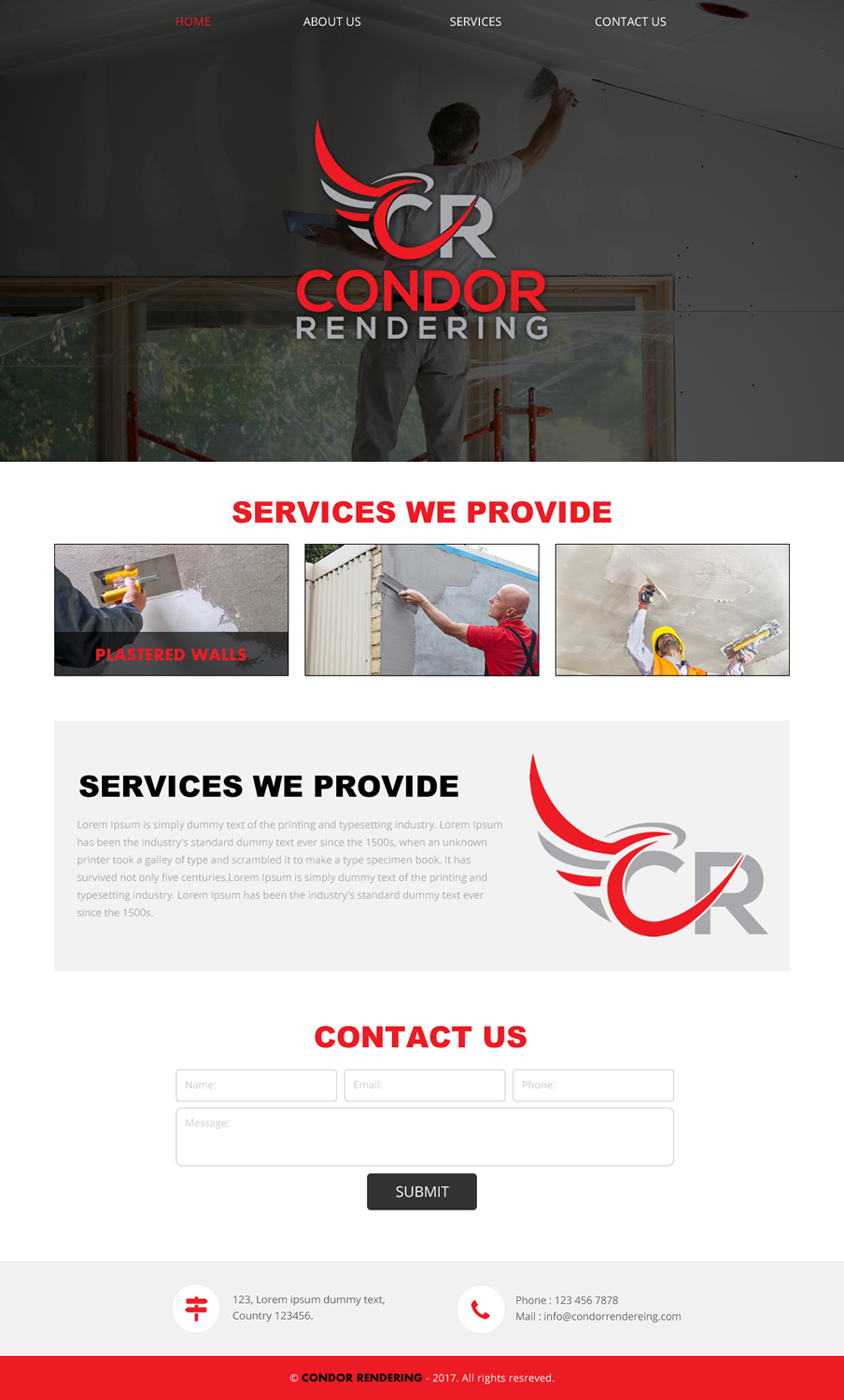 Web Design by rightway for Condor Rendering | Design #17274210