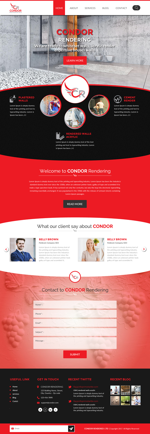 Diseño Web por rightway para Condor Rendering | Diseño #17274226