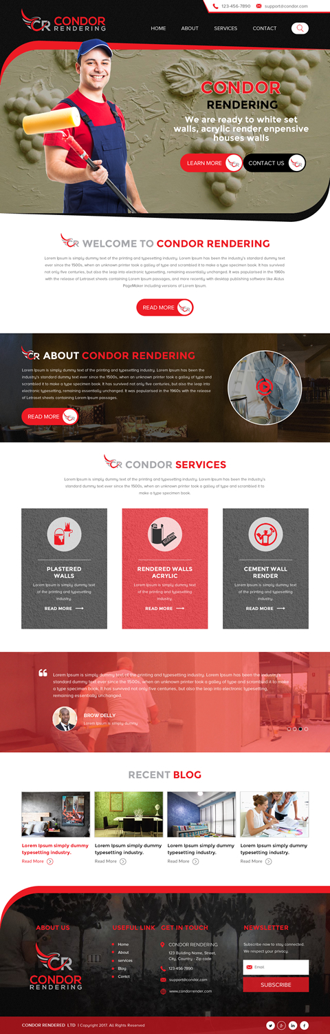 Web Design by rightway for Condor Rendering | Design #17274227