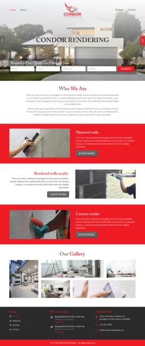 Web Design by rightway for Condor Rendering | Design: #17274230