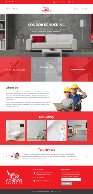 Web Design by rightway for Condor Rendering | Design: #17274238