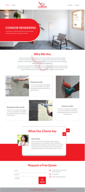 Web Design by rightway for Condor Rendering | Design: #17274239