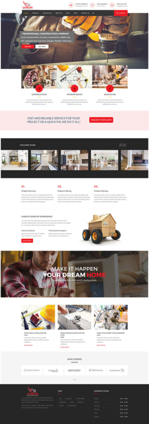 Web Design by Spydaman for Condor Rendering | Design #17307640