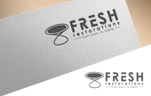 Fresh Restorations tag line can be barn to table  | Logo Design by Juli creation