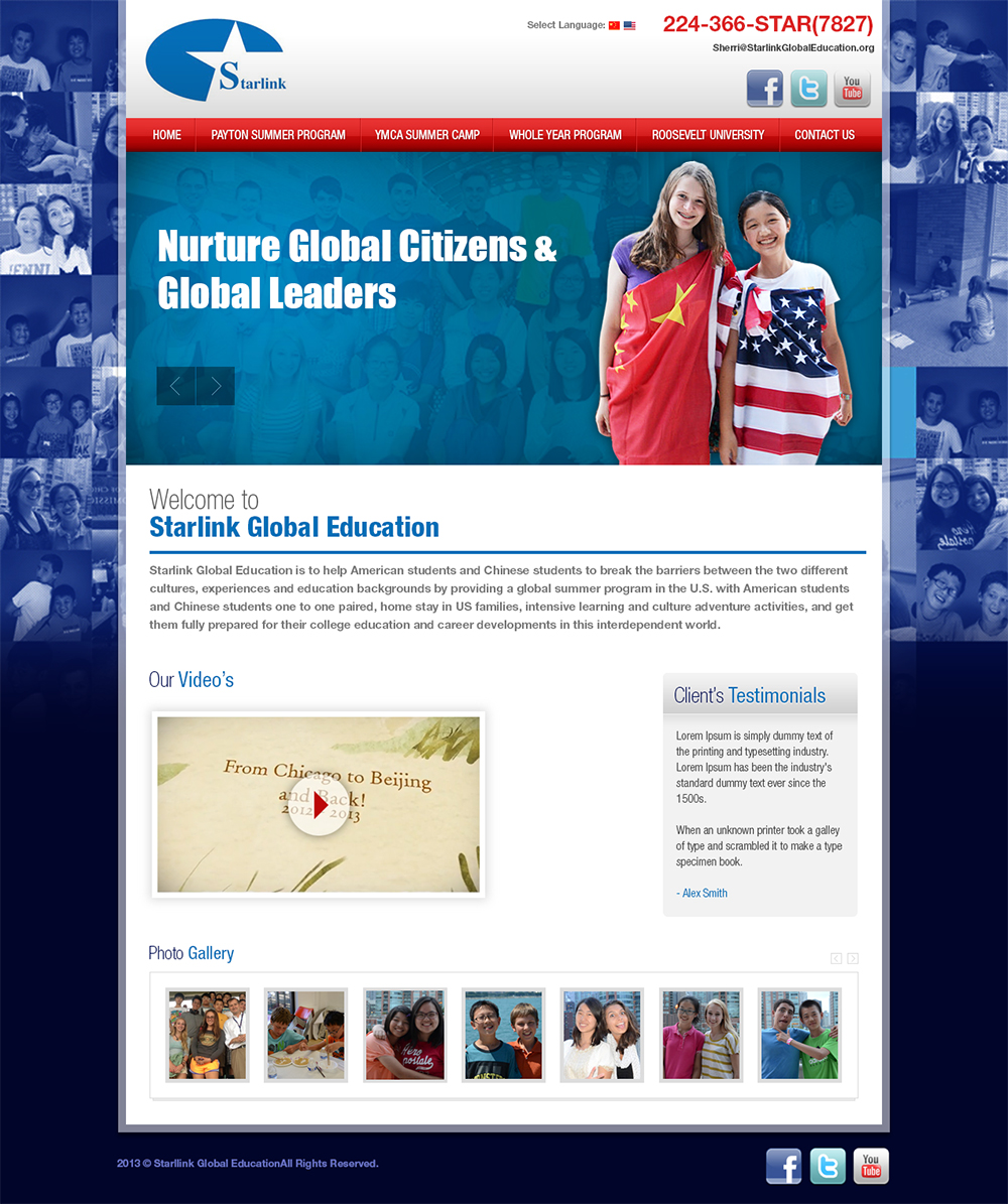 Diseño Wordpress por Mayank Patel para Starlink Global Education | Diseño #2738390