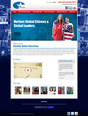 Wordpress Design by Mayank Patel for Starlink Global Education | Design #2750012