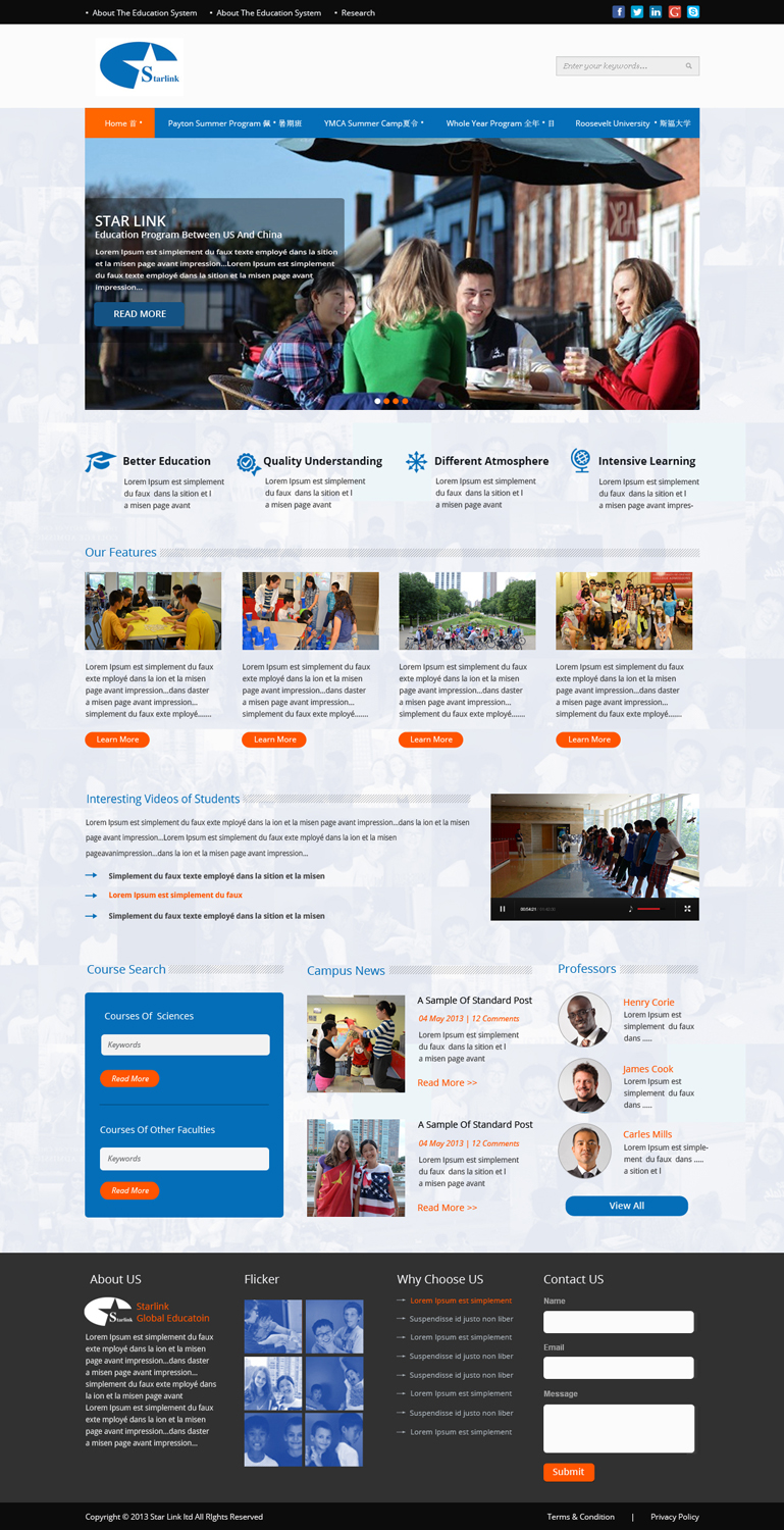 Design Wordpress par OM pour Starlink Global Education | Design #2752819