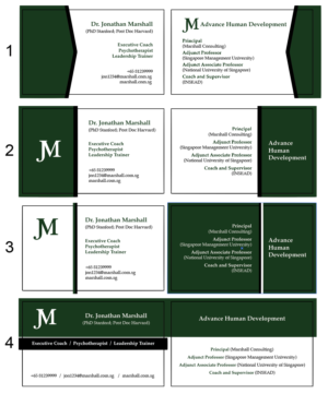 Business Card Design by ryhope for Marshall Consulting Pte. Ltd. | Design: #17325671