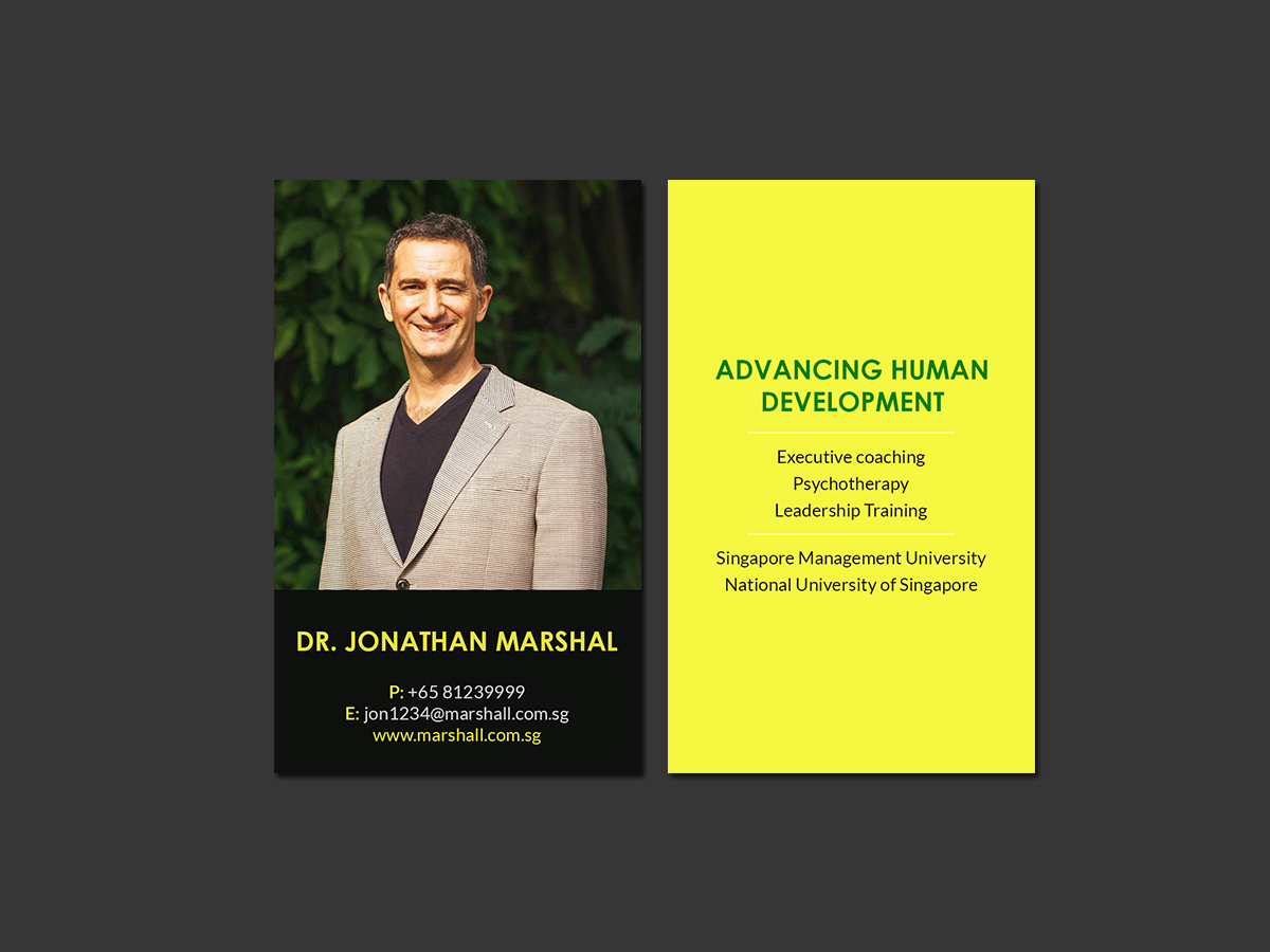 Business Card Design by Creations Box 2015 for Marshall Consulting Pte. Ltd. | Design #17282351
