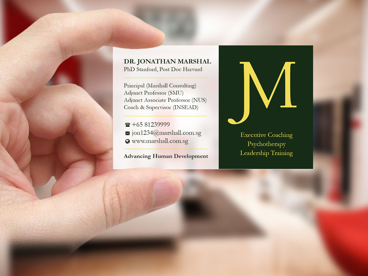 Business Card Design by Creations Box 2015 for Marshall Consulting Pte. Ltd. | Design #17303317