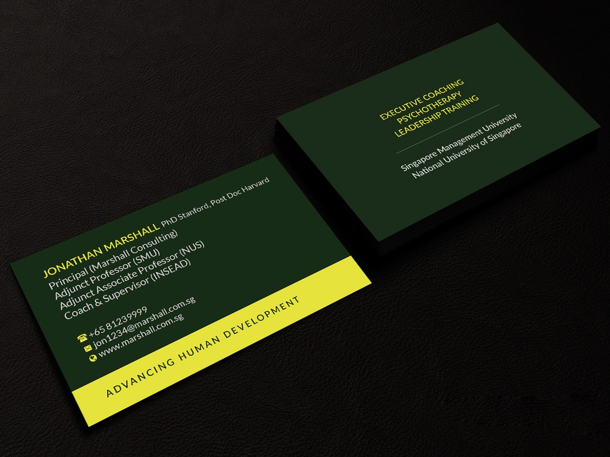 Business Card Design by Creations Box 2015 for Marshall Consulting Pte. Ltd. | Design #17303318