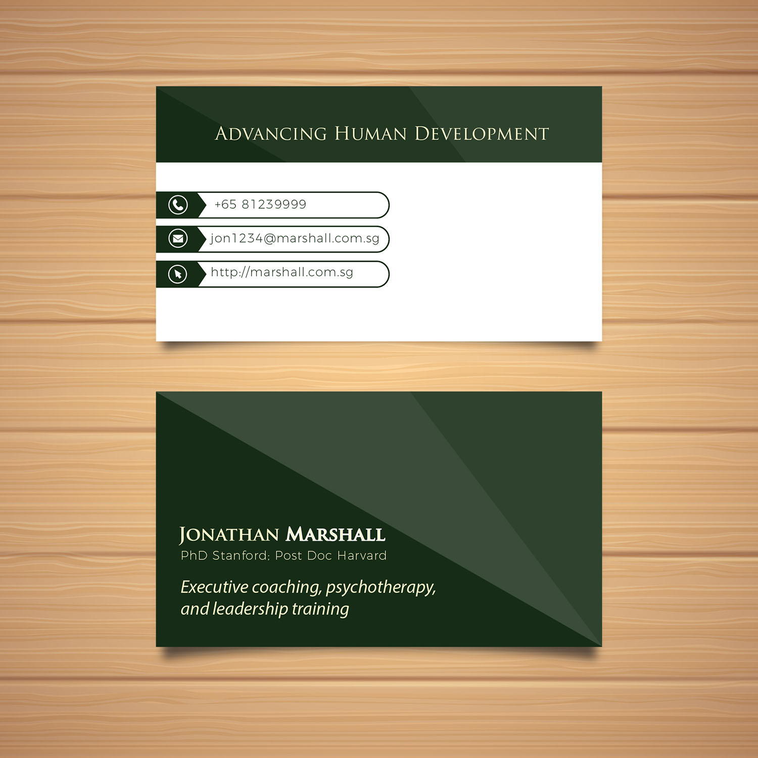 Business Card Design by RWDStudio for Marshall Consulting Pte. Ltd. | Design #17292197