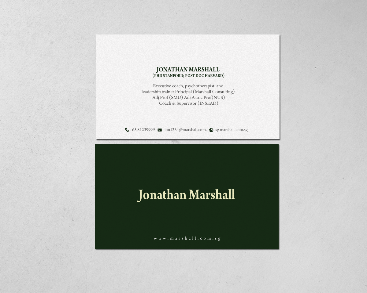 Business Card Design by chandrayaan.creative for Marshall Consulting Pte. Ltd. | Design #17315445