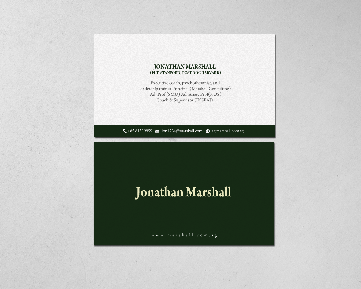 Business Card Design by chandrayaan.creative for Marshall Consulting Pte. Ltd. | Design #17315597