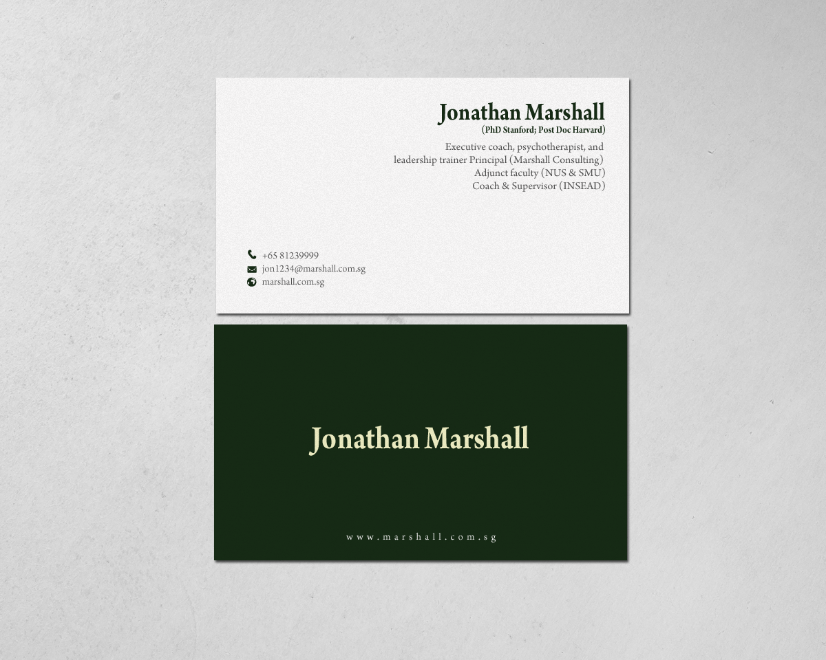 Business Card Design by chandrayaan.creative for Marshall Consulting Pte. Ltd. | Design #17315598