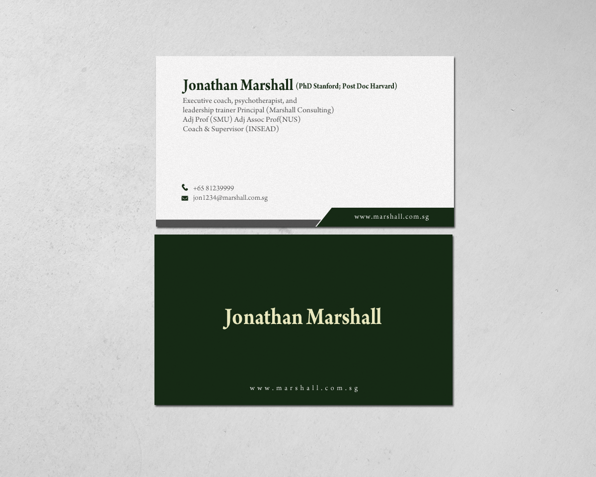 Business Card Design by chandrayaan.creative for Marshall Consulting Pte. Ltd. | Design #17326220