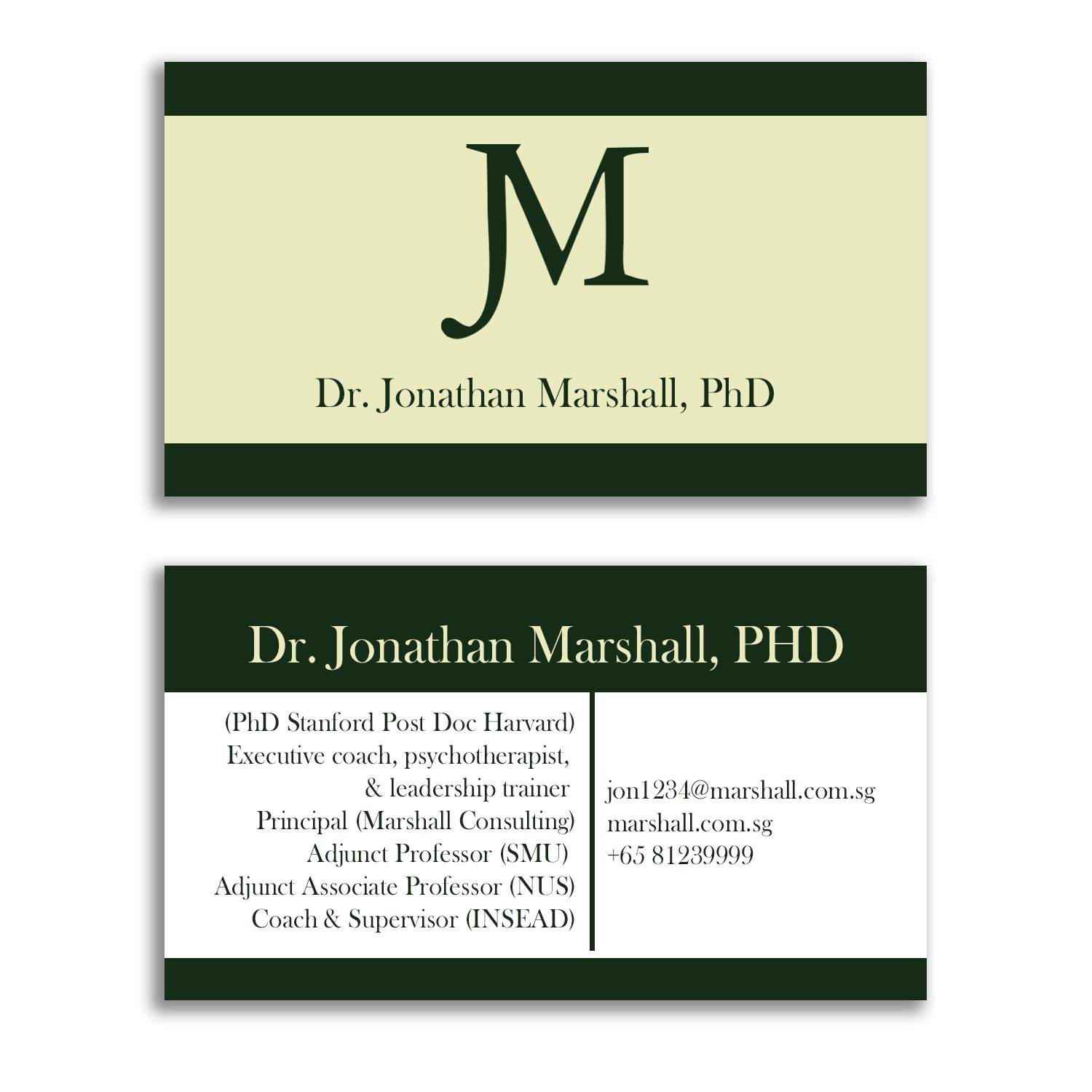 Business Card Design by ernestsegovia for Marshall Consulting Pte. Ltd. | Design #17297708