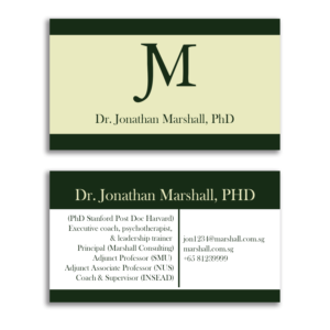 Diseño de Tarjeta de Presentación por ernestsegovia para Marshall Consulting Pte. Ltd. | Diseño #17297708