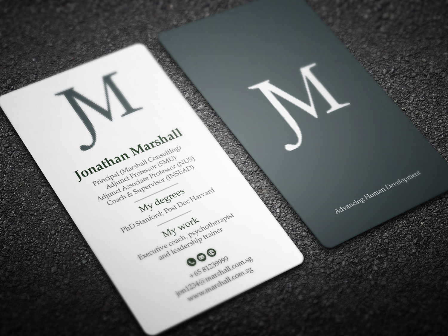 Design de Carte de Visite par mdreyad pour Marshall Consulting Pte. Ltd. | Design #17288716