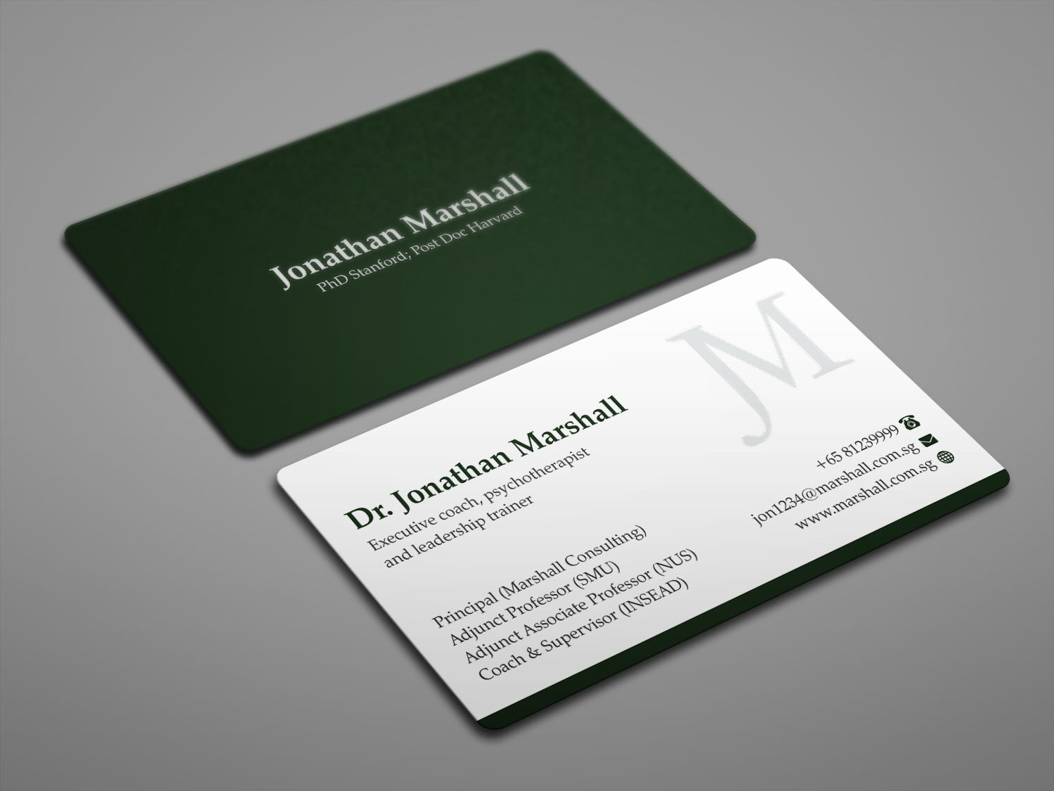 Business Card Design by mdreyad for Marshall Consulting Pte. Ltd. | Design #17428473