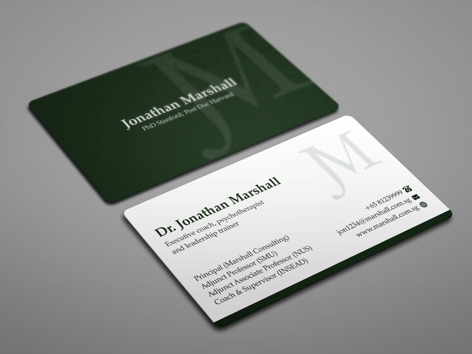 Diseño de Tarjeta de Presentación por mdreyad para Marshall Consulting Pte. Ltd. | Diseño #17428487