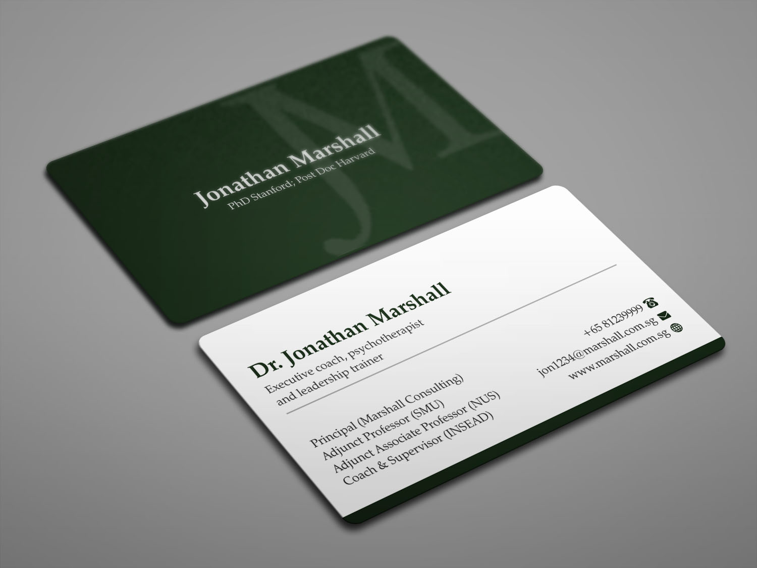 Diseño de Tarjeta de Presentación por mdreyad para Marshall Consulting Pte. Ltd. | Diseño #17428488