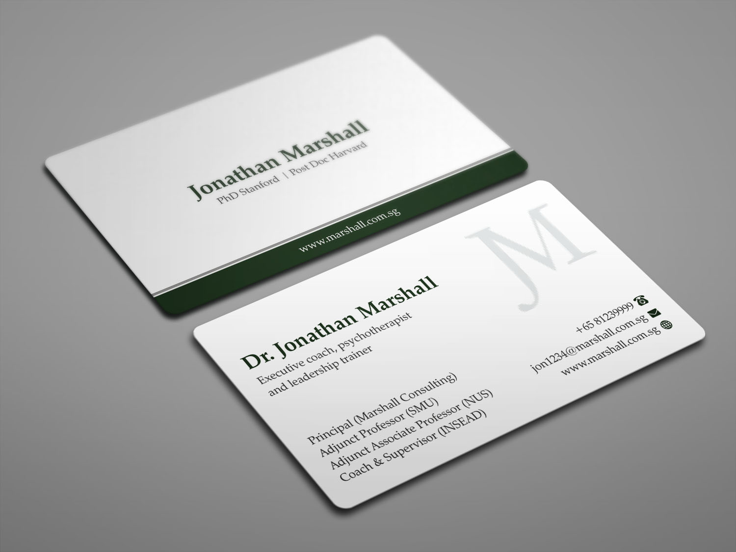 Diseño de Tarjeta de Presentación por mdreyad para Marshall Consulting Pte. Ltd. | Diseño #17428623