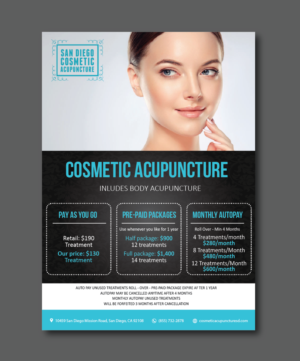 Diseño de Impresos por alex989 para San Diego Cosmetic Acupuncture | Diseño: #17300778