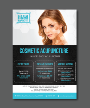 Diseño de Impresos por alex989 para San Diego Cosmetic Acupuncture | Diseño: #17300779