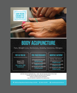 Diseño de Impresos por alex989 para San Diego Cosmetic Acupuncture | Diseño: #17315640