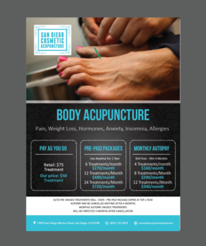 Diseño de Impresos por alex989 para San Diego Cosmetic Acupuncture | Diseño: #17322577
