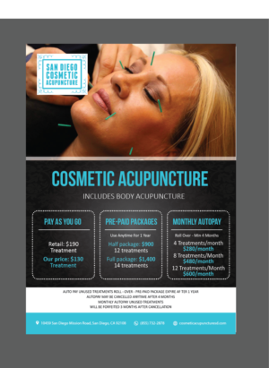 Diseño de Impresos por alex989 para San Diego Cosmetic Acupuncture | Diseño: #17322578