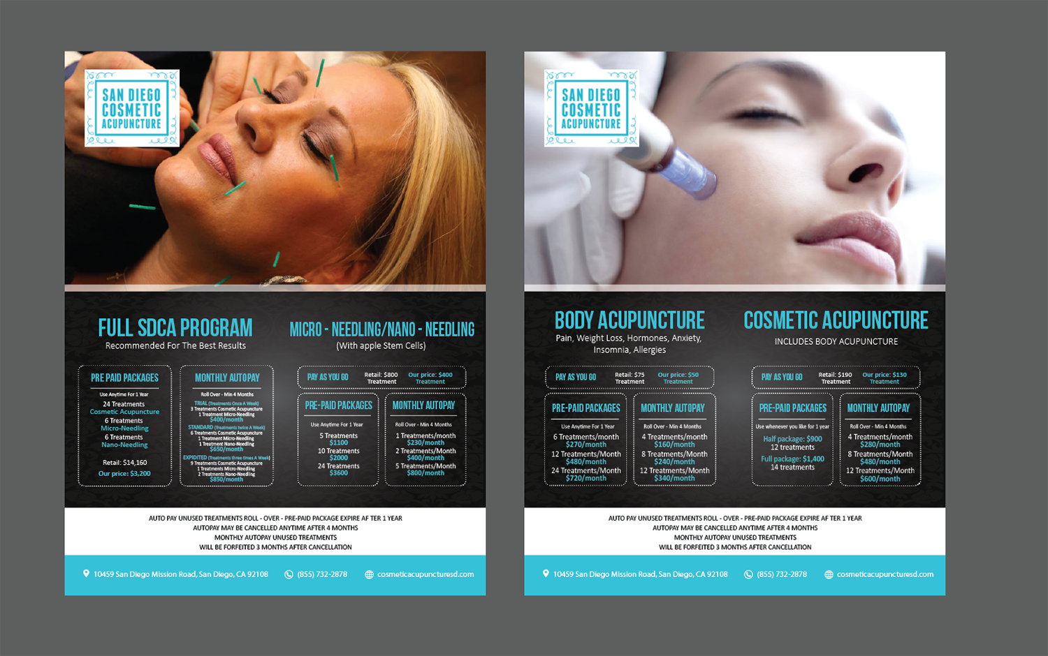 Diseño de Impresos por alex989 para San Diego Cosmetic Acupuncture | Diseño #17322581