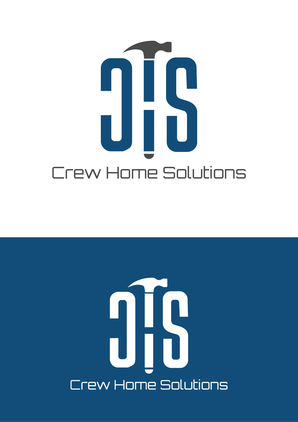 Logo Design by @gus for Crew Home Solutions  | Design #17283202