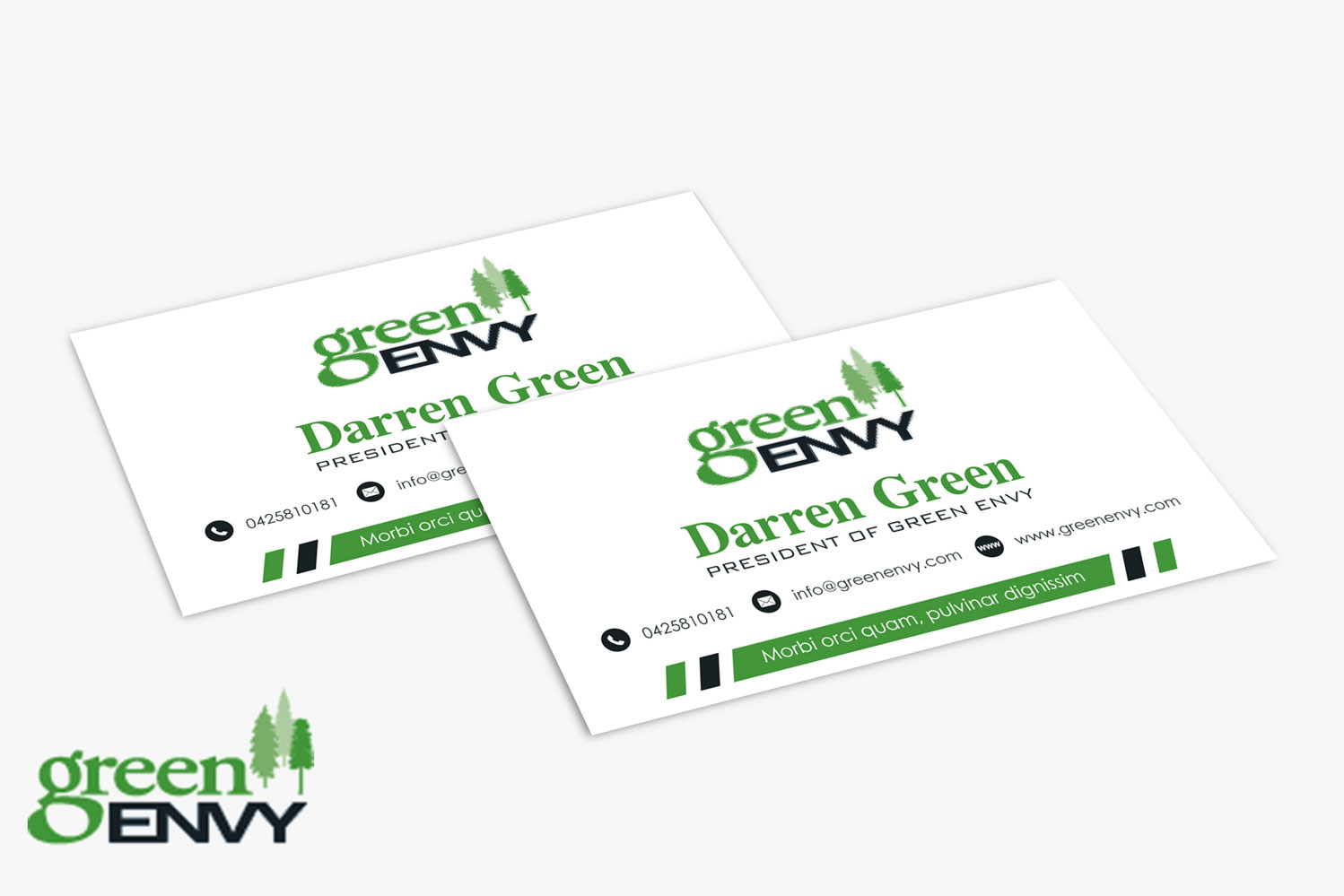 Business Card Design by Ahmed @li for Green envy projects | Design #17427387