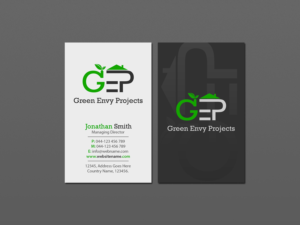 Diseño de Tarjeta de Presentación por Creations Box 2015 para Green envy projects | Diseño: #17408275