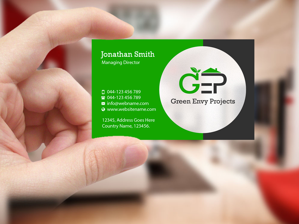 Design de Carte de Visite par Creations Box 2015 pour Green envy projects | Design #17408282