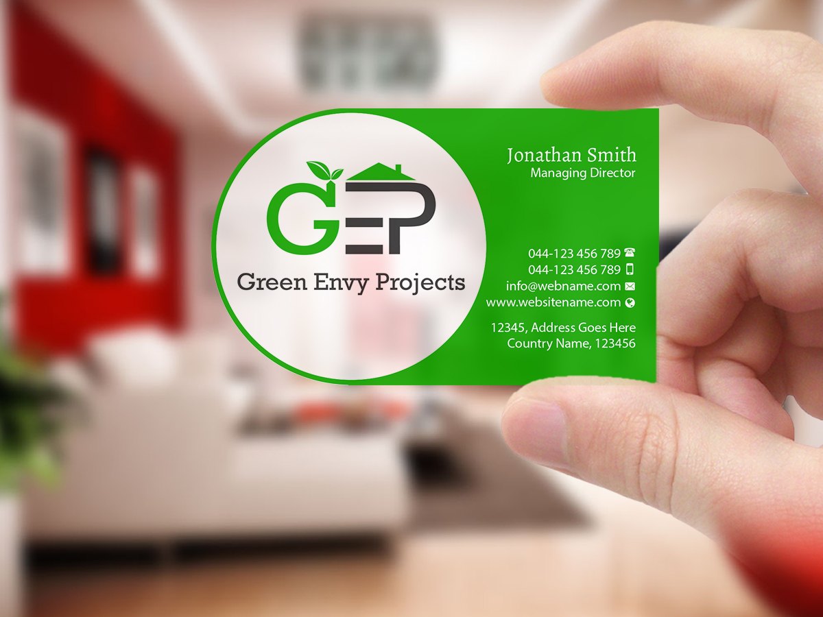 Design de Carte de Visite par Creations Box 2015 pour Green envy projects | Design #17408283
