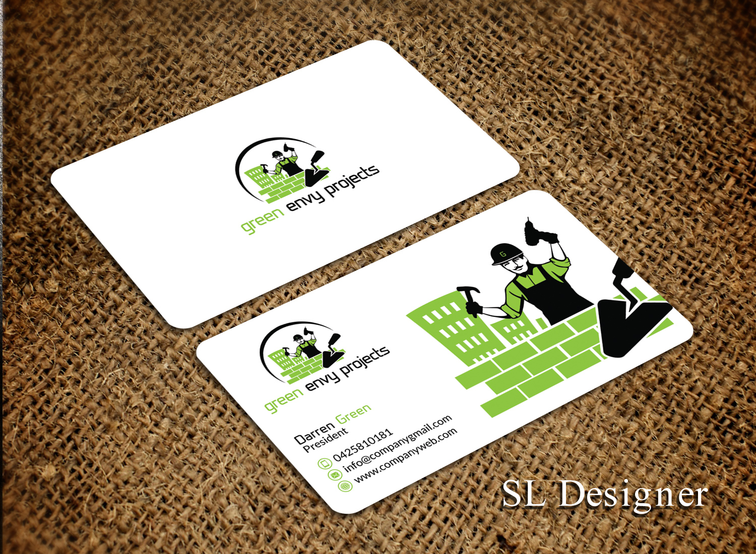 Design de Carte de Visite par SL Designer pour Green envy projects | Design #17368234
